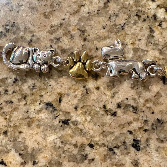Silver and Gold Pet Charm Bracelet - Picture 3 of 5